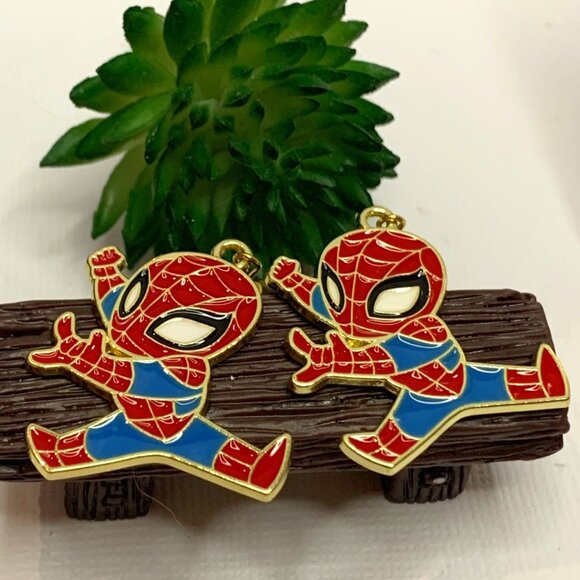 Superhero Earring, Spiderman Earring, Gift Idea, Funny Earring, Silly Earring - Picture 4 of 5
